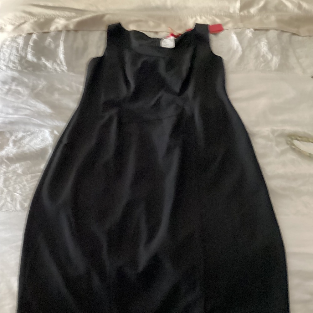 Lavia (proenza)) designer black wool crepe tank sheath size 46/10 dress
